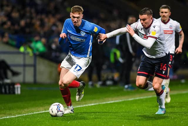 Hayden Carter has shone at Fratton Park during his loan from Blackburn. Picture: Philip Bryan/ProSportsImages
