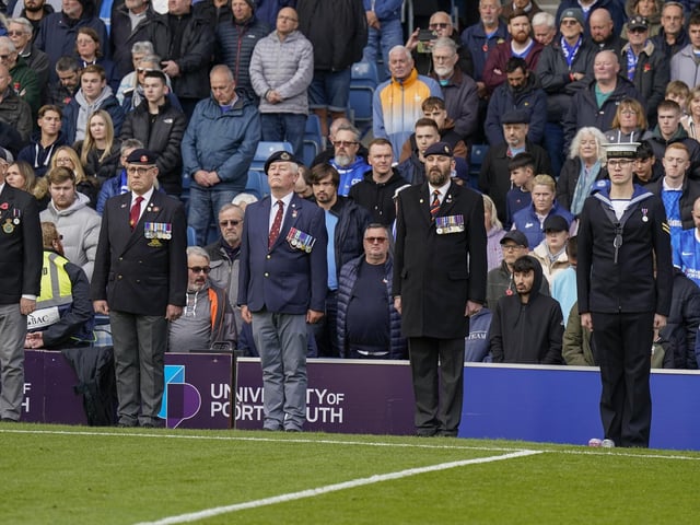 41 moving Portsmouth Remembrance Day images with fan and Charlton Athletic drama as faithful returned to Fratton: gallery