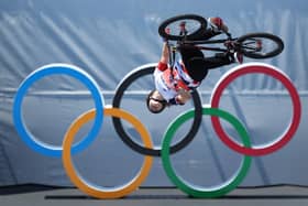 Charlotte Worthington of Team Great Britain competes in the during the Women's Park Final of the BMX Freestyle at the Tokyo 2020 Olympic Games. Photo by Jamie Squire/Getty Images