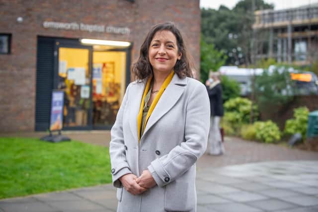 Dr Hannah Morgan outside Emsworth Baptist Church. Picture: Habibur Rahman