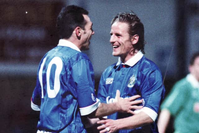Guy Whittingham, left, with Paul Walsh