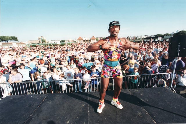 The Great South Run Oct 199,  Mr Motivator. Picture: The News 0819-7