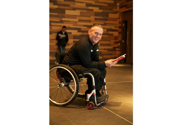 Luke Delahunty, 49, from Portsmouth, was discharged from the RAF on medical grounds after a motorbike crash left him in a wheelchair. He was invited to join Bravo 22 Company, a theatre company created from veterans, to tell their stories.