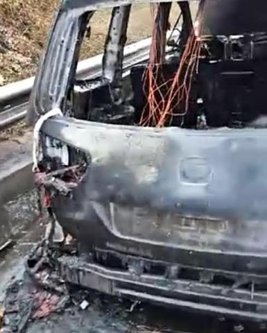 Ann and Barry Mogan’s Seat Alhambra caught alight between junction 11 and 12 on the M27