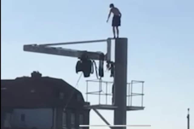 More than 100 children were causing chaos at the Camber on Tuesday, with police called in to disband them all.