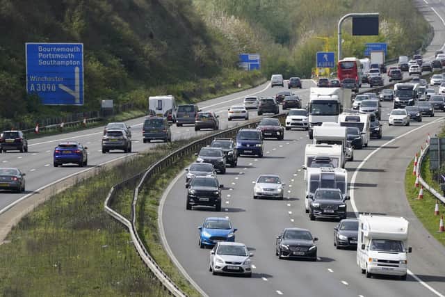 Drivers on the M3 are facing delays following a crash.