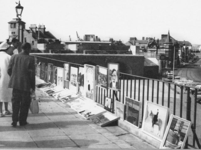 Artistic talent in Old Portsmouth even back then. Local artists used to display their works at the railings above Broad Street.