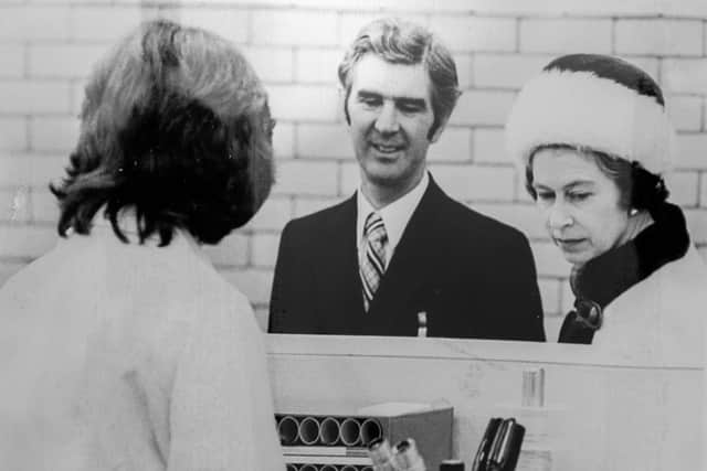 John Huffell, 91, is the former director of the IBM in Havant. Recalls the memories of when the Queen came to visit the plant on a rare visit.

Pictured: John Huffell with HRH the Queen at IBM, Havant in December 1974

Picture: submitted