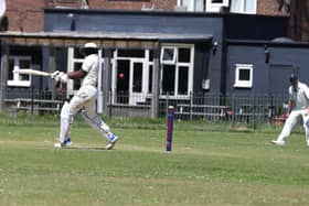 Desron Spring struck his fourth Hampshire League century of 2023 for Rowner against Fareham & Crofton
Picture: Sam Stephenson.