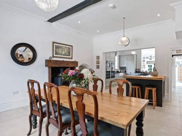 This property comes with five bedrooms, five reception rooms and four bathrooms as well as gorgeous gardens.