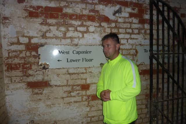 Tony Ferguson has been a ghost hunter for 13 years, and described Fort Purbrook as haunted after visiting the site on two occasions. Picture: Tony Ferguson.