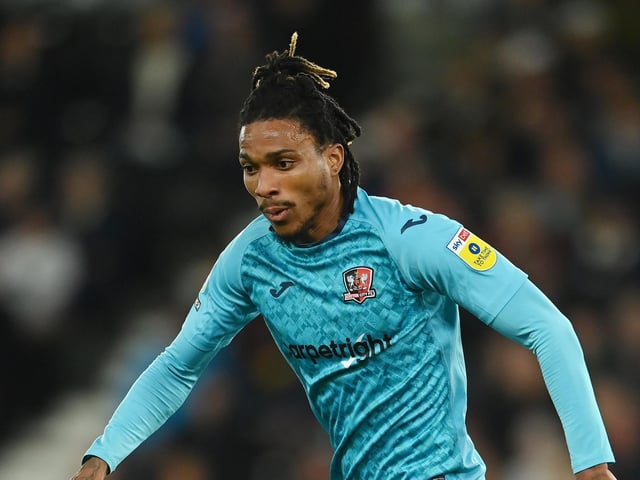 Club: Exeter; Age: 28; Position: Striker; Appearances: 27; Goals scored: 9; Assists: 5; WhoScored rating: 7.07.