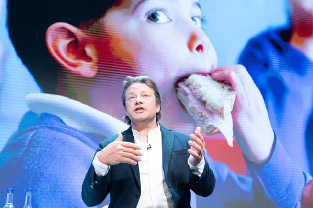 Jamie Oliver speaks at the Tony Blair Institute for Global Change's Future of Britain Conference in central London. Picture: Stefan Rousseau/PA Wire