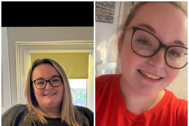 After just 12 weeks Amy had lost 2 stone 9 lbs and struggled to see the difference until this photo