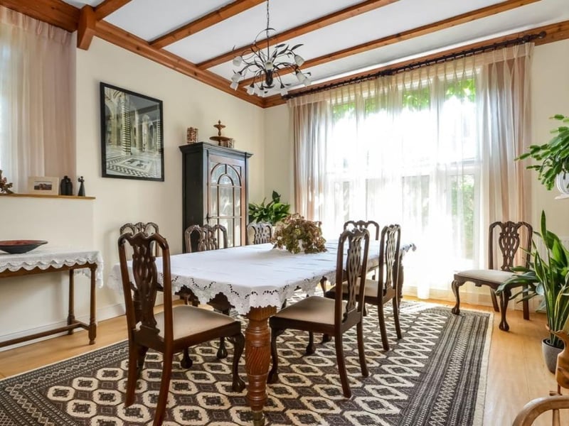 The property comes with eight bedrooms, three bathrooms and two reception rooms.
