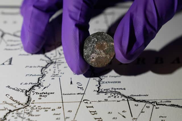 The coin will feature as part of the Nation's Flagship gallery to mark this year's Trafalgar Day commemorations on Thursday. Photo: Andrew Matthews/PA Wire