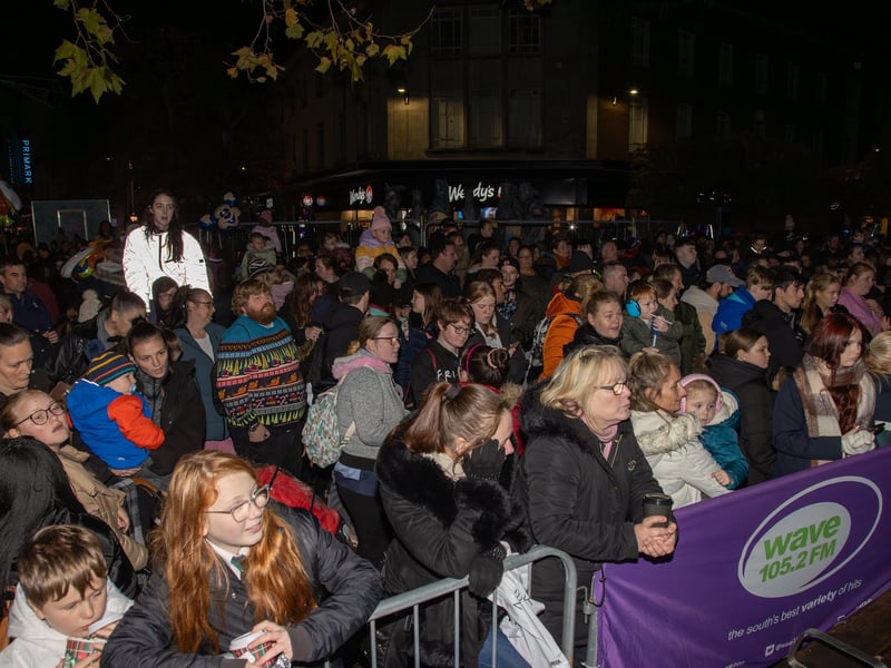 Hundreds of residents descended on Commercial Road to watch local dance troops and celebrities come together to turn on the Christmas lights.Pictured - Hundreds turned out to watch the Christmas Lights turned onPhotos by Alex Shute