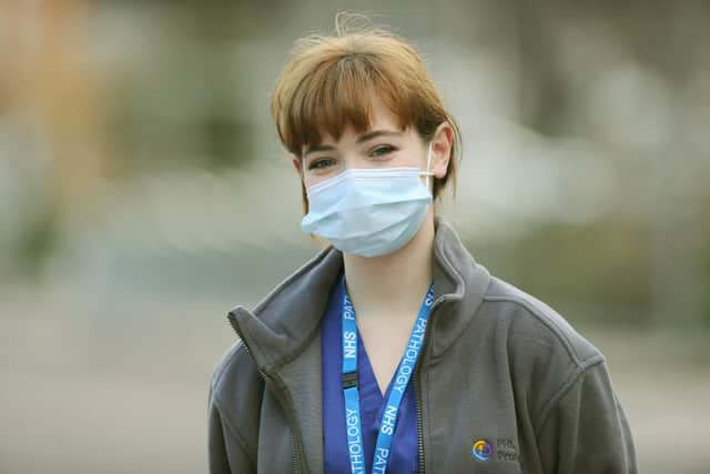New 6 minute rapid Covid testing machines used in the Emergency Department at Queen Alexandra Hospital in Cosham.Pictured is: Annie Hutchins-Lander, medical lab assistant.Picture: Sarah Standing (110321-2283)