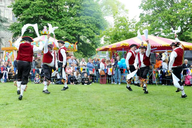 Morris dancers entertain the crowds at last year's event. 

Picture: Sarah Standing (060519-8237)