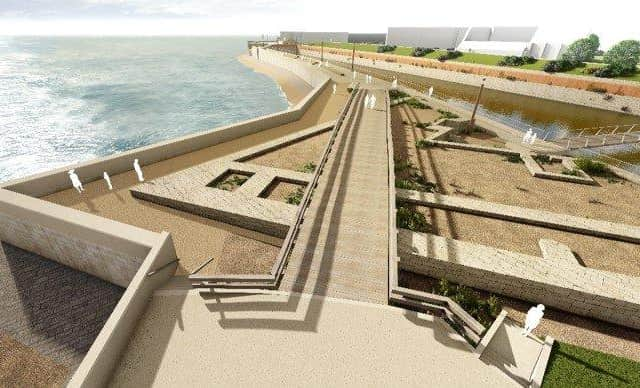 Work on the new sea defences at Long Curtain Moat could start this autumn. Picture: Portsmouth City Council