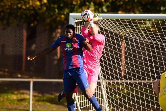 Lamin Jatta scored US Portsmouth's late winner against Pagham.
Picture: Keith Woodland