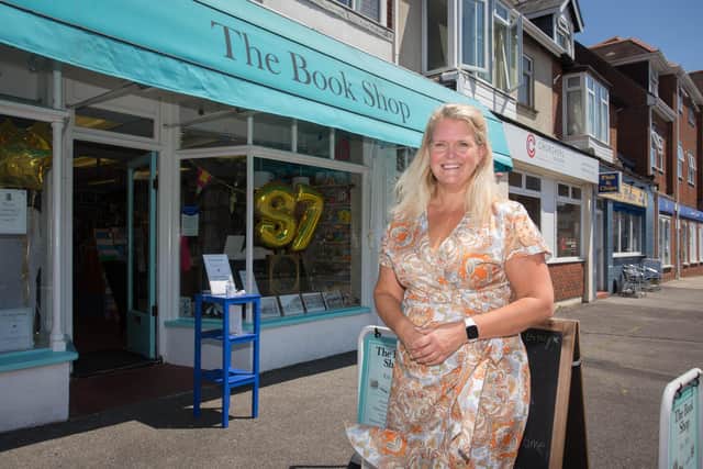 Owner Sarah Veal outside The Book Shop at Lee-on-the-Solent. Picture: Habibur Rahman