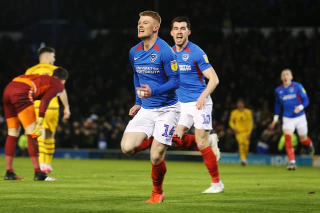 Andy Cannon scored against MK Dons in a 3-1 Pompey win when the sides met in February. Picture: Joe Pepler