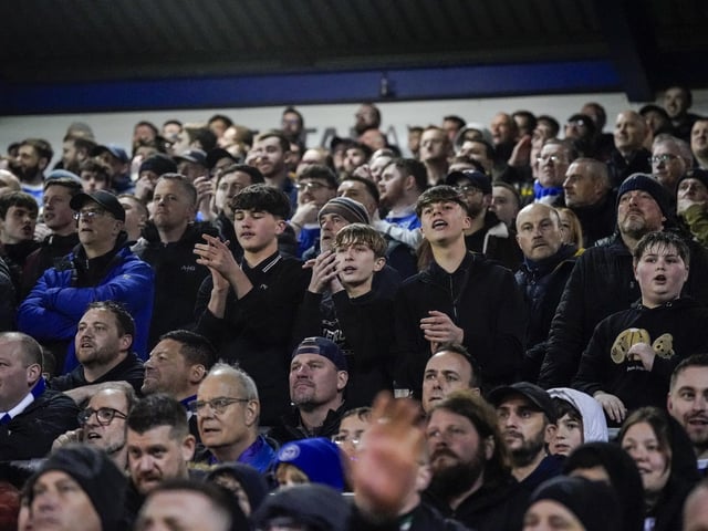 The Pompey fans were in fine voice throughout the top-of-the-table encounter at Fratton Park