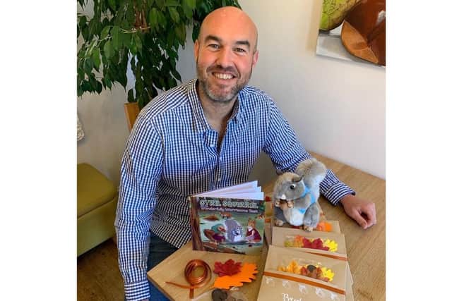 Matthew A Scott from Southsea has written a children's book called Cyril Squirrel and the Wonderfully Worrisome Task, and a pebble with a painting of Cyril on ended up 300 miles away