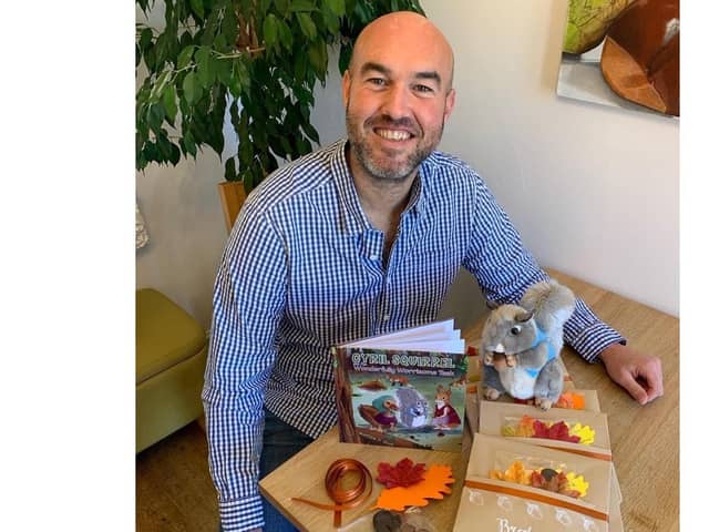 Matthew A Scott from Southsea has written a children's book called Cyril Squirrel and the Wonderfully Worrisome Task, and a pebble with a painting of Cyril on ended up 300 miles away