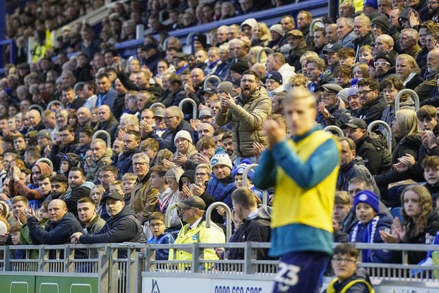 A crowd of 20,295 witnessed Pompey's 3-1 win against PNE at Fratton Park.