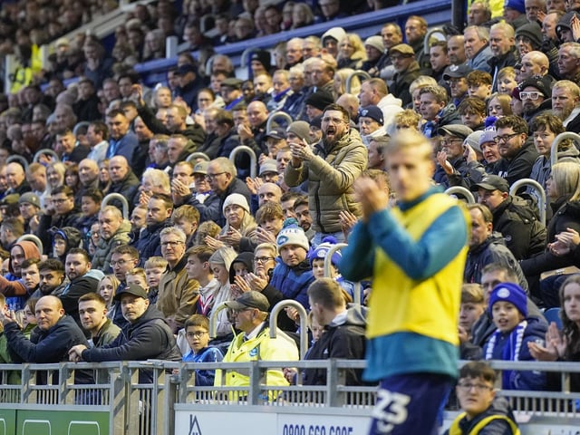 A crowd of 20,295 witnessed Pompey's 3-1 win against PNE at Fratton Park.