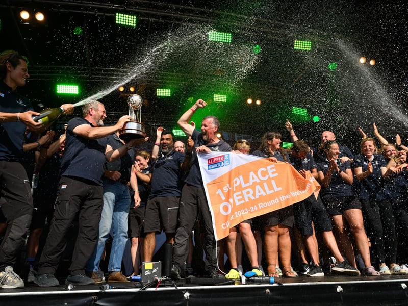 Pop the champagne! Ha Long Bay, Viet Nam! celebrate their victoryPicture: Keith Woodland (270721-231)