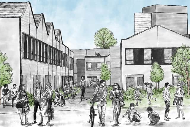 An artist's impression of how one of the Lennox Point streets would have looked, released by Portsmouth City Council 
Picture: Joe Munro
