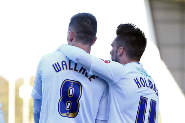 Ricky Holmes and Jed Wallace were inseparable during their time at Fratton Park. Picture Joe Pepler