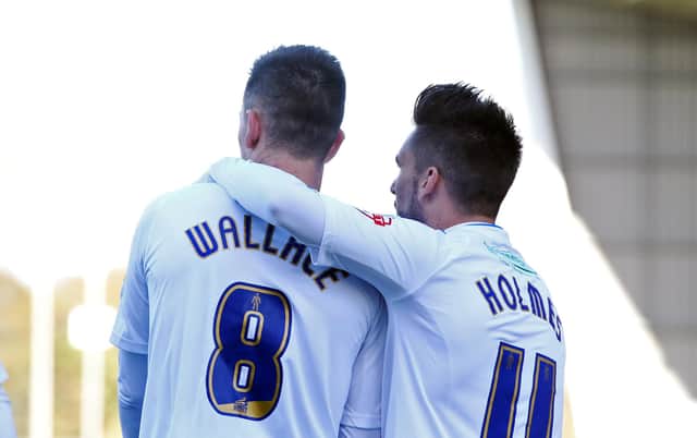 Ricky Holmes and Jed Wallace were inseparable during their time at Fratton Park. Picture Joe Pepler
