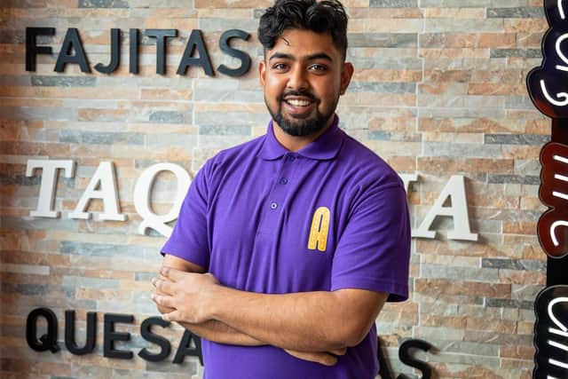 Rafi Rahman (26), assistant manager at the newly opened Amigos Mexican takeaway on Eastney Road. Picture: Mike Cooter (230821)