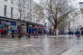 GV of Commercial Road, Portsmouth on 19 March 2020. Picture: Habibur Rahman