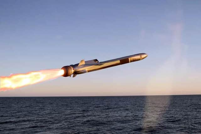 Naval Strike Missile in flight.