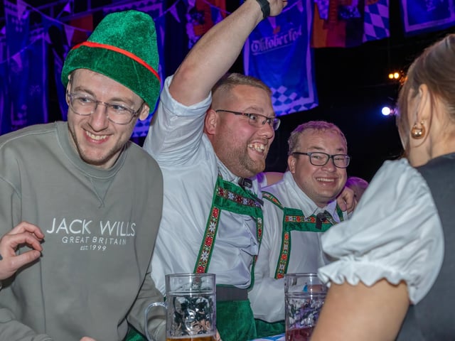 Portsmouth Guildhall played host to this years Oktoberfest event, with hundreds of guests over two sessions and German themed live music.Pictured - Oktoberfest guests enjoying the atmosphere and live musicPhotos by Alex Shute