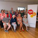 Caroline Dinenage is joining Partners Through Pain meeting to celebrate a grant that has been obtained from Peoples Health Trust to support the group.
Pictured: Caroline Dinenage and Partners Through Pain members at Christ Church, Gosport on Wednesday 31st August 2022
