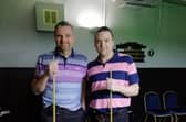 Greg Jones, left, won four frames for Bellair A against the Post Office while Mike Talmondt, right, helped Copnor A & E finish runners-up in the top flight of the Portsmouth Snooker League