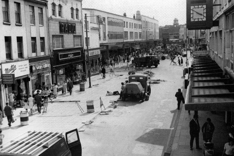 The Pedestrianisation of Commercial Road later in the summer of 1972.