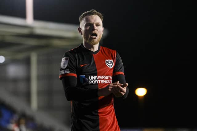 Aiden O'Brien made it two goals in three outings since his Pompey arrival on transfer deadline day. Picture: Daniel Chesterton/phcimages.com