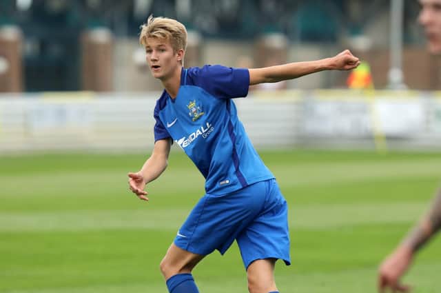 Tommy Leigh, seen here in action for Baffins Milton, could be on the move to the third tier of English football. Picture: Chris Moorhouse