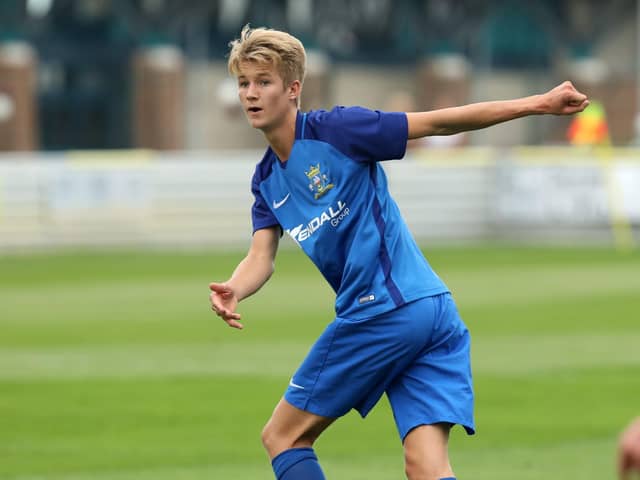 Tommy Leigh, seen here in action for Baffins Milton, could be on the move to the third tier of English football. Picture: Chris Moorhouse