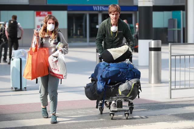 People wearing face masks. Picture: Adam Davy/PA Wire