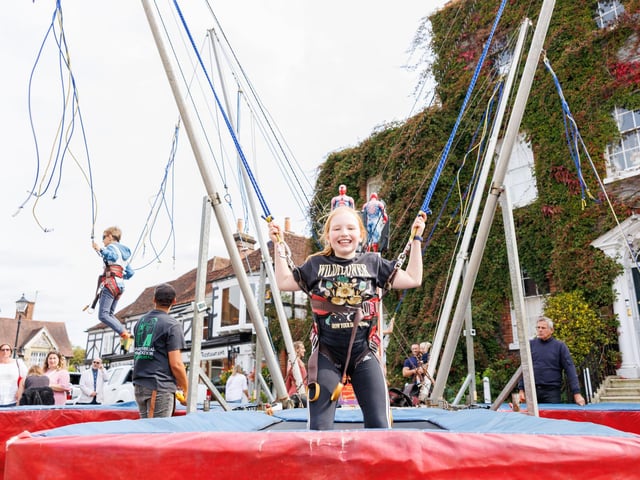 Pictured: Evelyn Savage having fun during jumping  Picture:Marcin Jedrysiak
