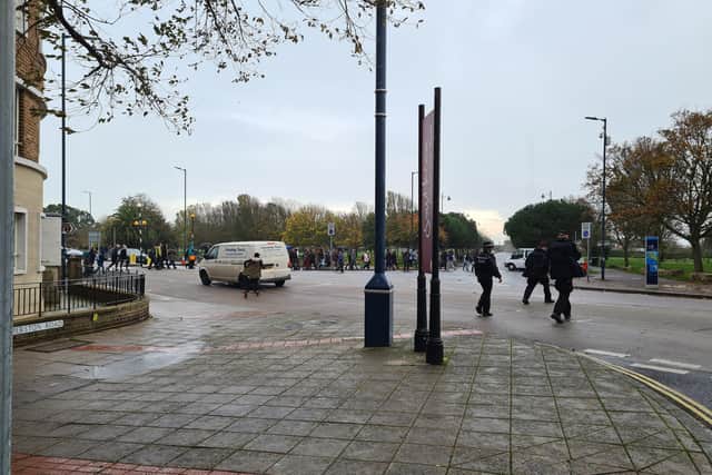 Anti lockdown protestors marching through Southsea. Picture: Tom Loveday