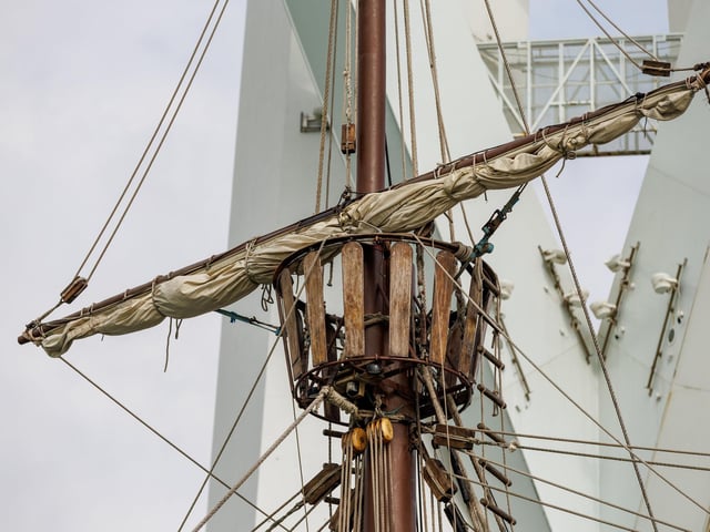 Visitors had the chance to step aboard the replica of Christopher Columbus' famous vessel